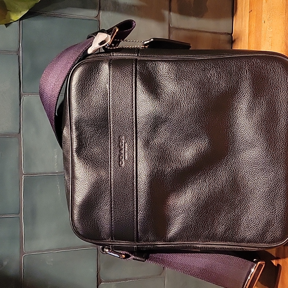 Coach Flight Bag Smth Lthr Blk